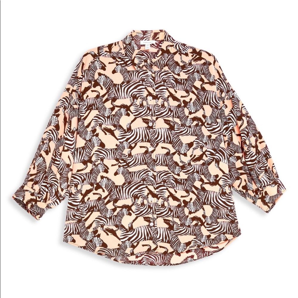 Topshop Zebra Graphic Shirt - Picture 4 of 5